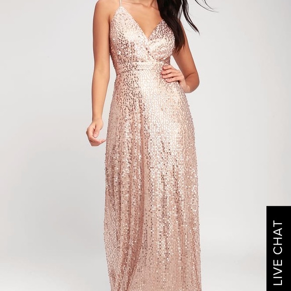 lulus sequin a line gown